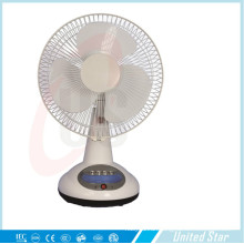 12′′ 16′′rechargeable DC Solar Plastic Table Fan